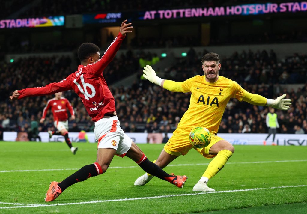 forster saves another one against manchester united